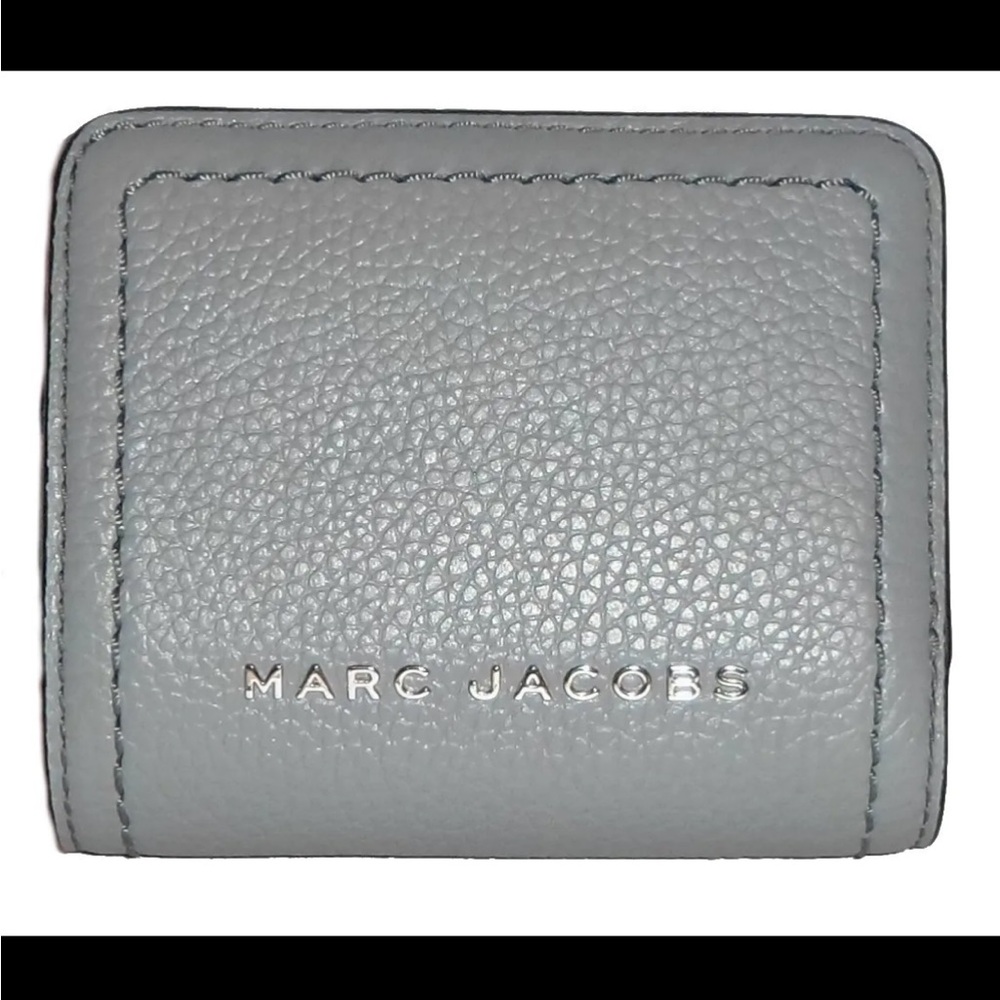 Marc Jacobs Compact Bifold Wallet Leather Grey / Black Multi